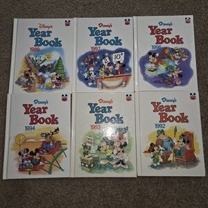 Vintage Disney Year Books Lot of 6 (1992–1999) Hardcover